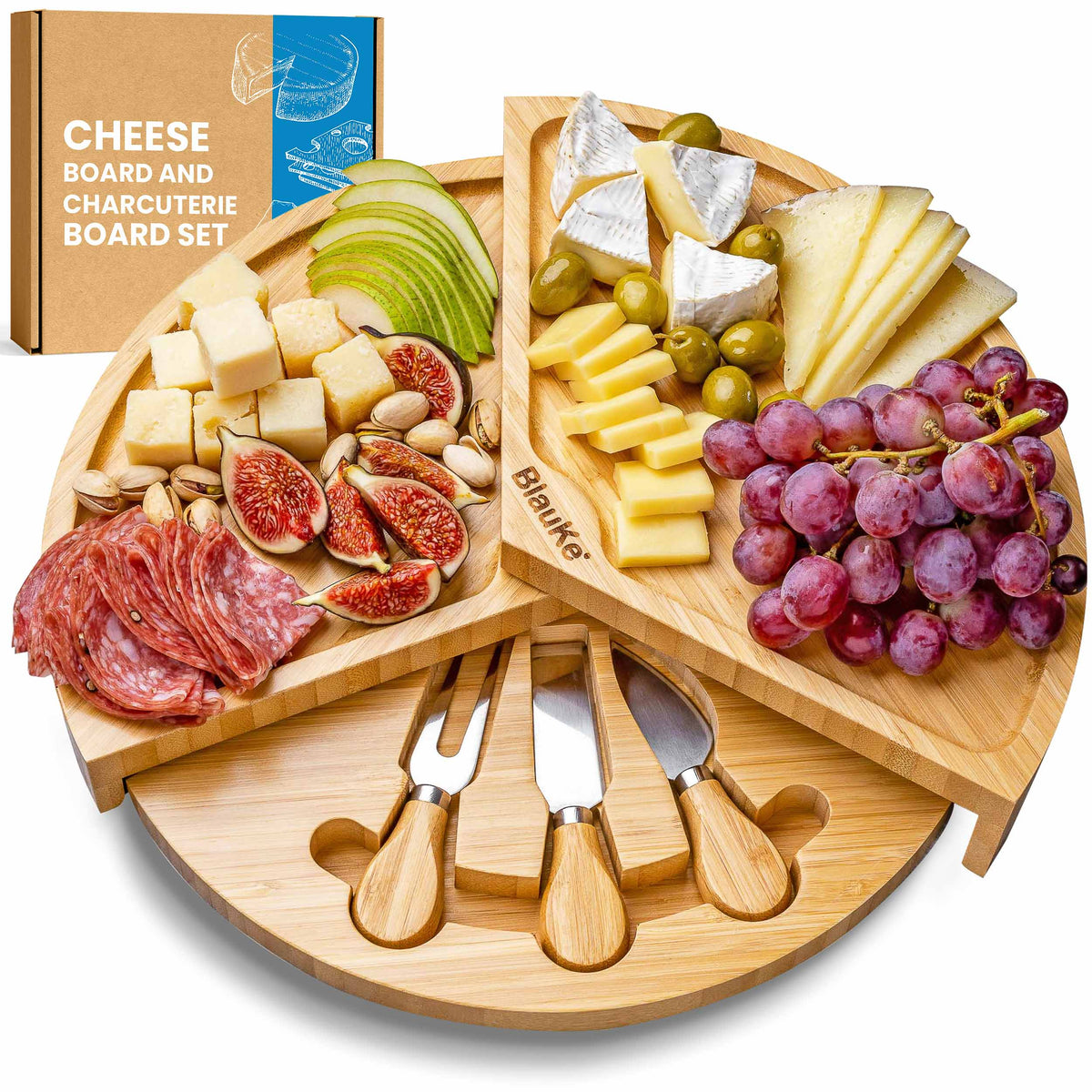 Bamboo Cheese Board & Knife Set