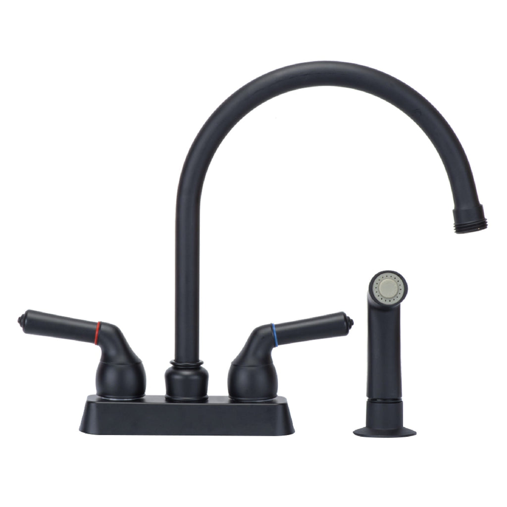 Gooseneck Faucet with Side Sprayer
