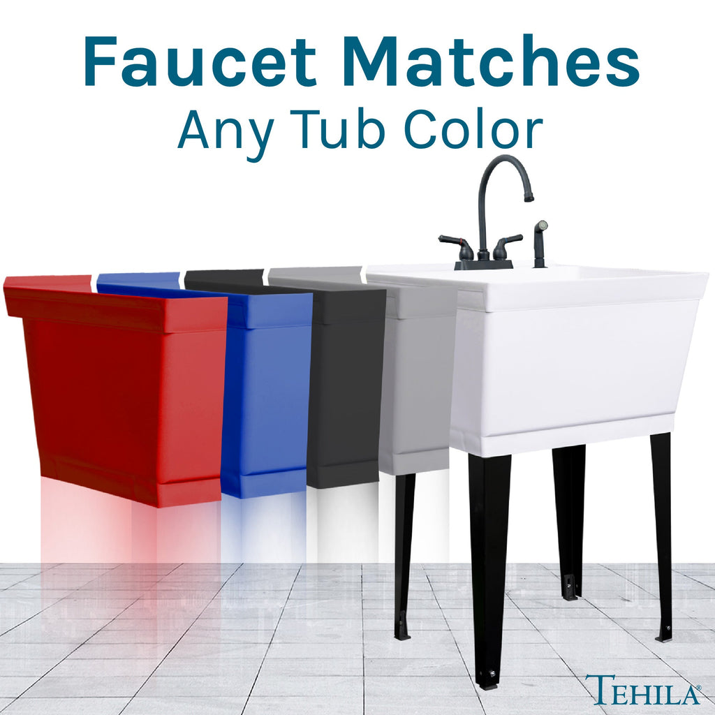 Gooseneck Faucet with Side Sprayer