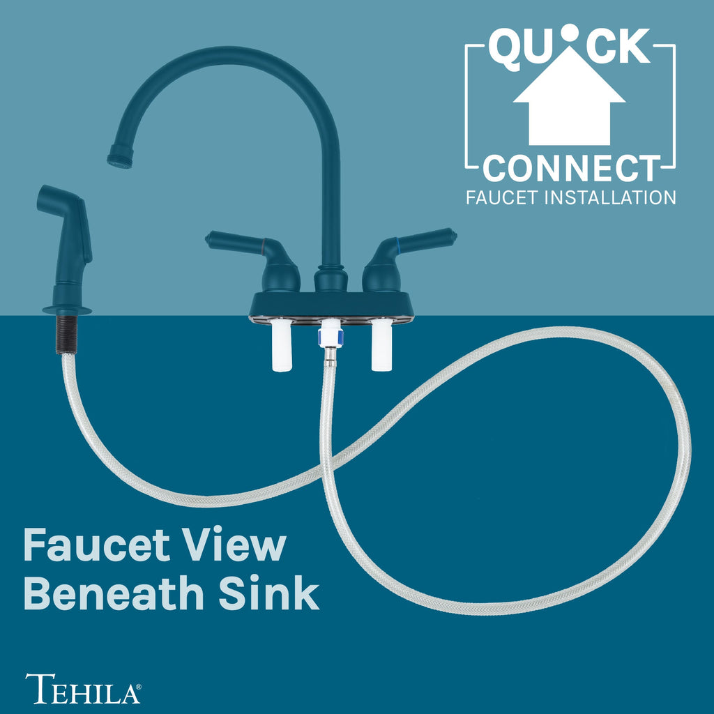 Gooseneck Faucet with Side Sprayer