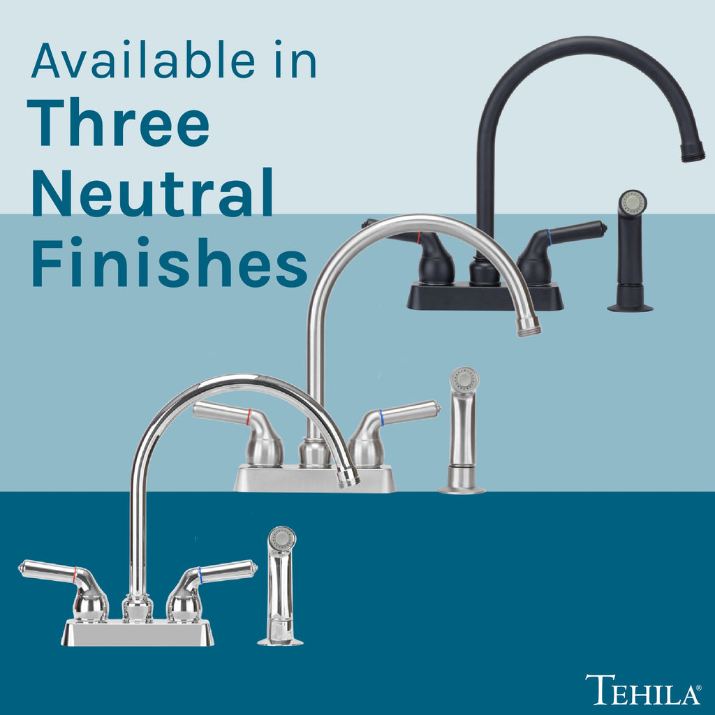 Gooseneck Faucet with Side Sprayer