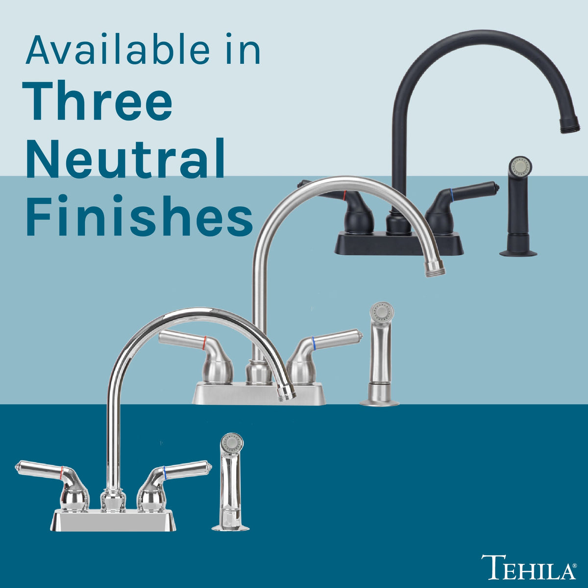 Gooseneck Faucet with Side Sprayer