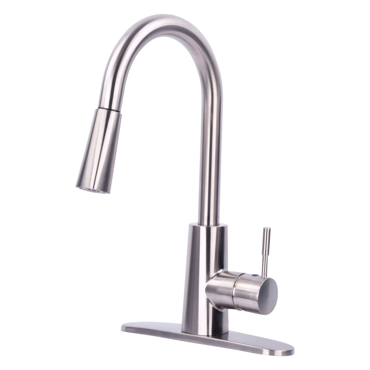 Tehila High-Arc Pull-Down Kitchen Faucet in Stainless Steel