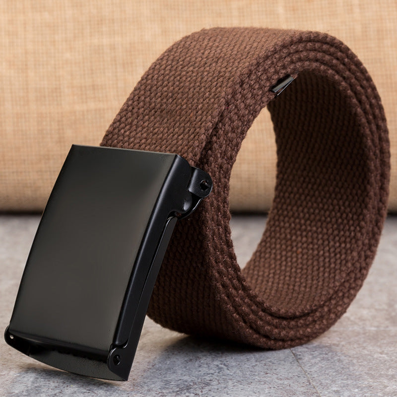 Canvas Snap-Buckle Belt – 21 Colors, 120cm