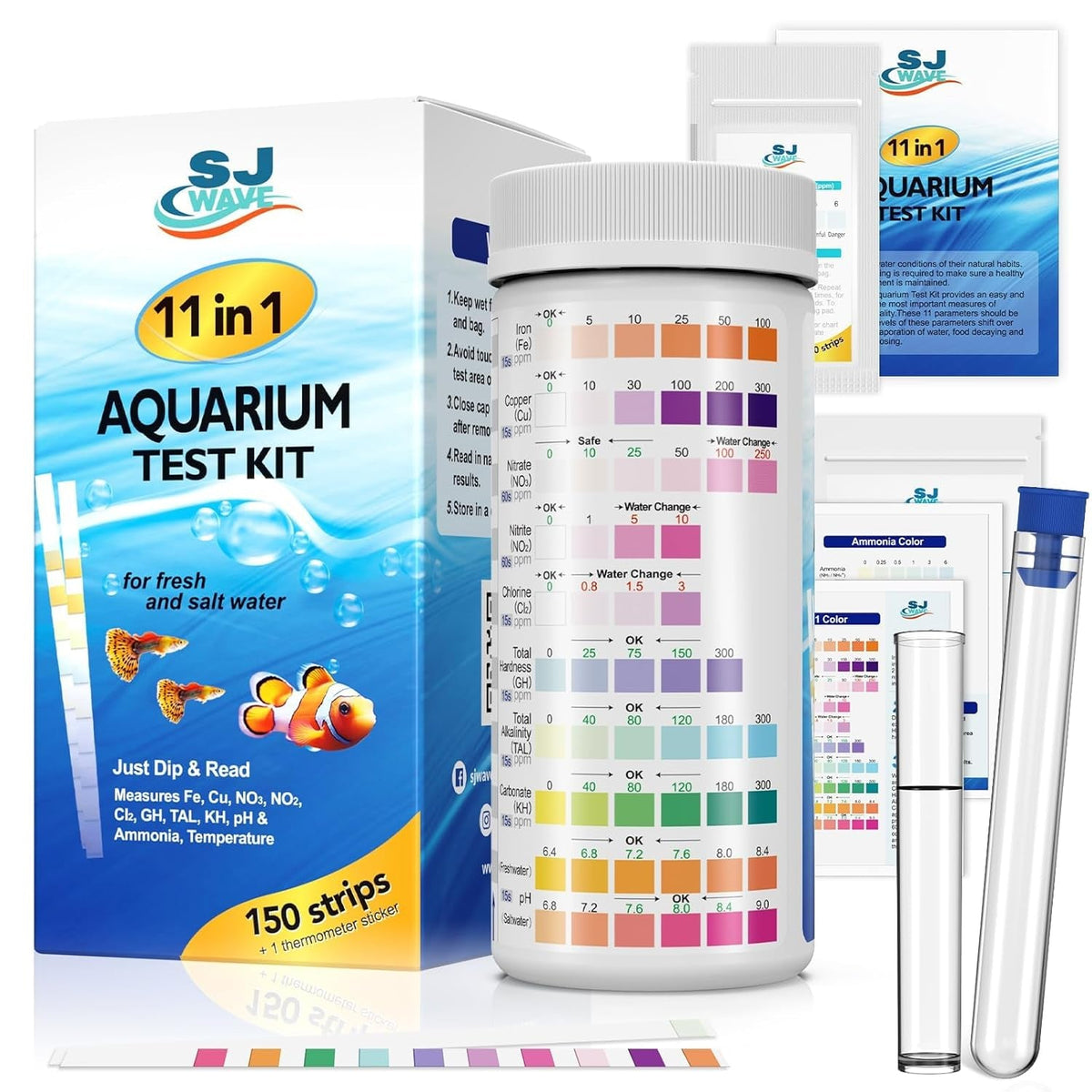 11-in-1 Aquarium Water Test Kit
