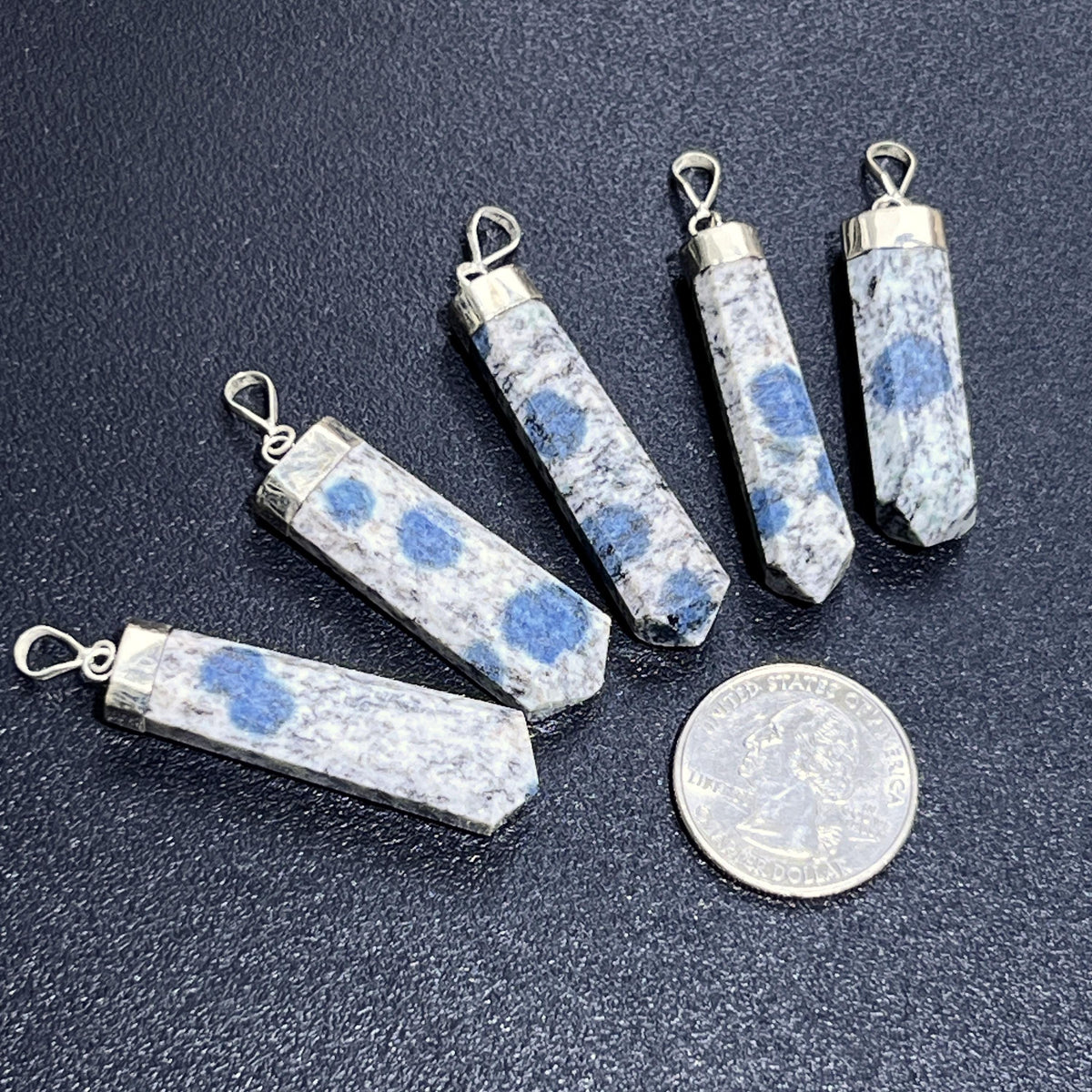 K2 Jasper Faceted Point Pendant