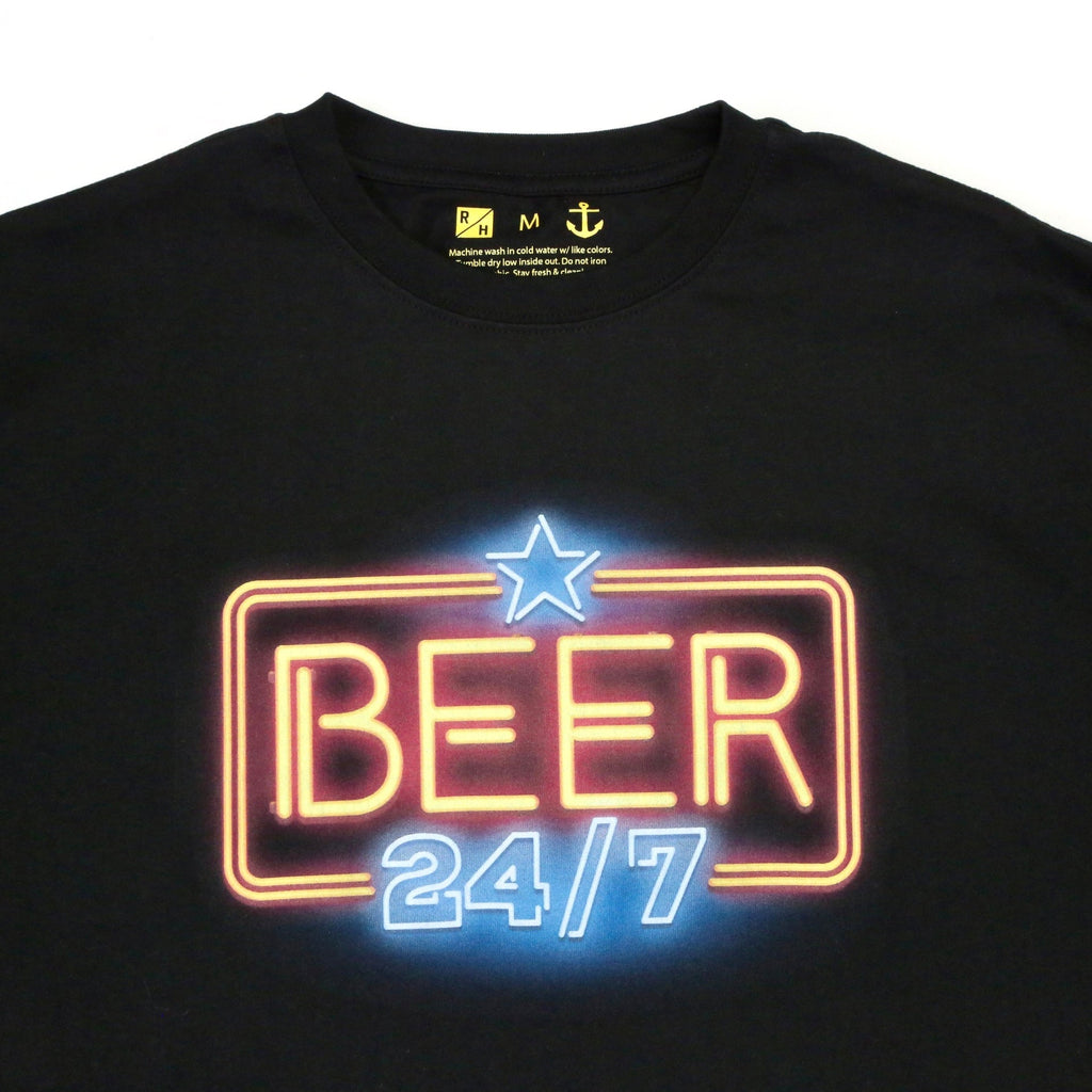 Beer 24/7 T-Shirt – Black | Richmond Hood Company