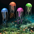 4-Pack Glowing Silicone Jellyfish Aquarium Decorations
