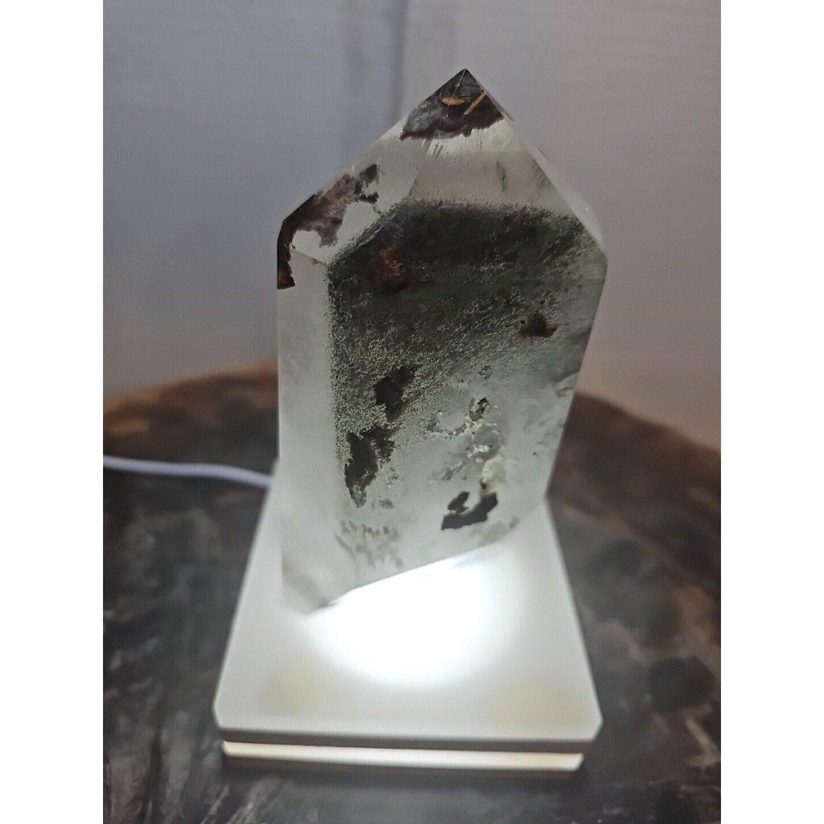 Green Ghost Phantom Quartz Obelisk
