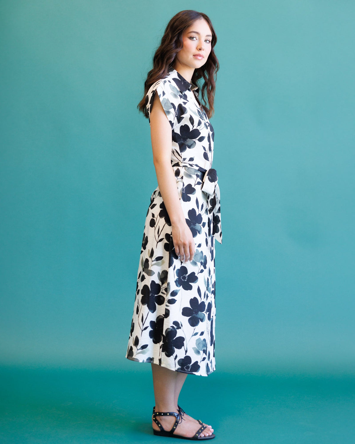 Quintessential Dress — Midi Shirtdress with Tie Waist