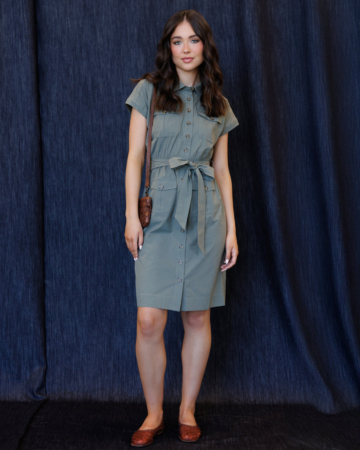 Field Trip Dress — Safari Shirtdress with Belt