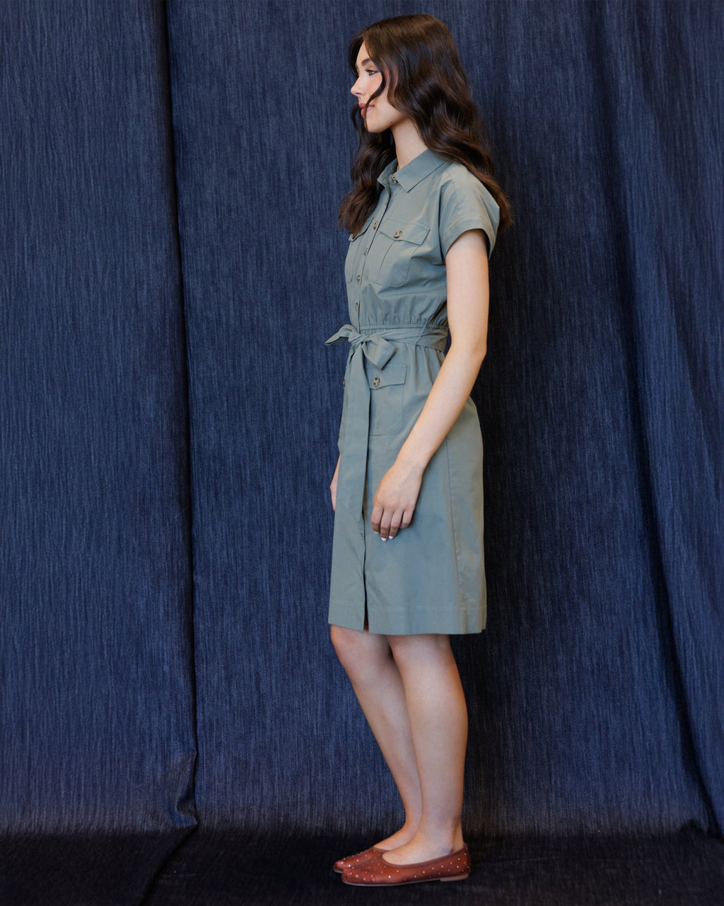 Field Trip Dress — Safari Shirtdress with Belt