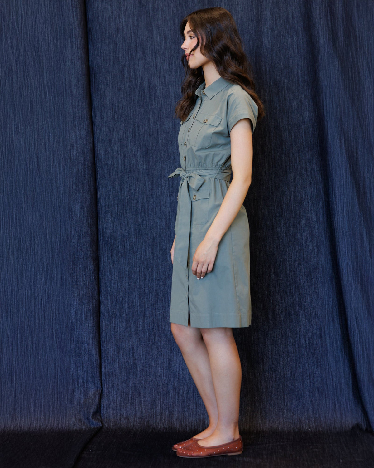 Field Trip Dress — Safari Shirtdress with Belt