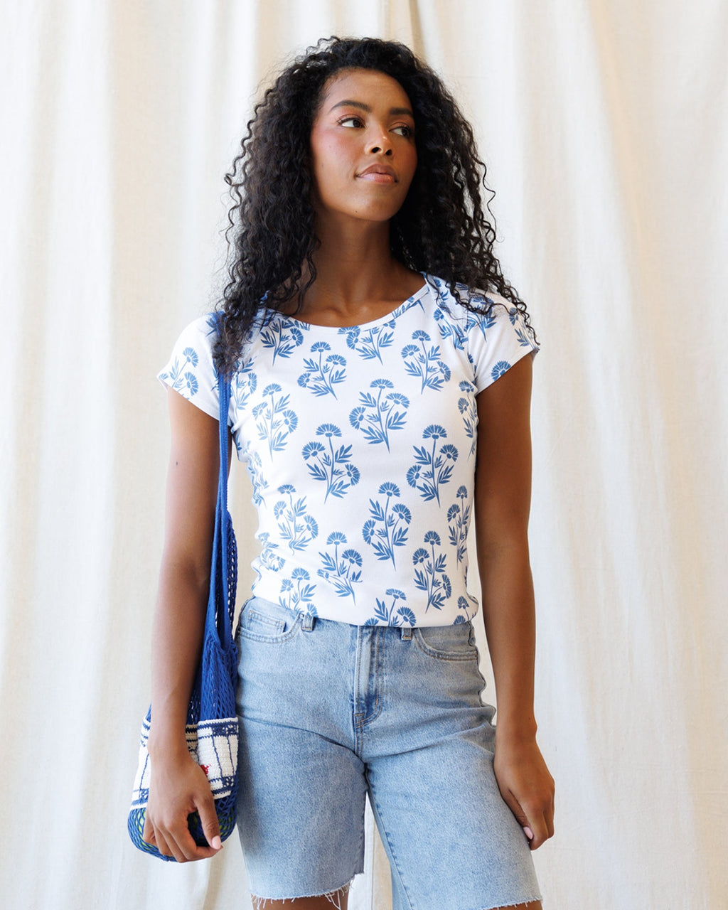 Artistic Tee — Block Print Floral