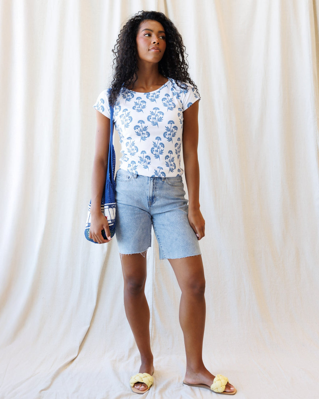 Artistic Tee — Block Print Floral