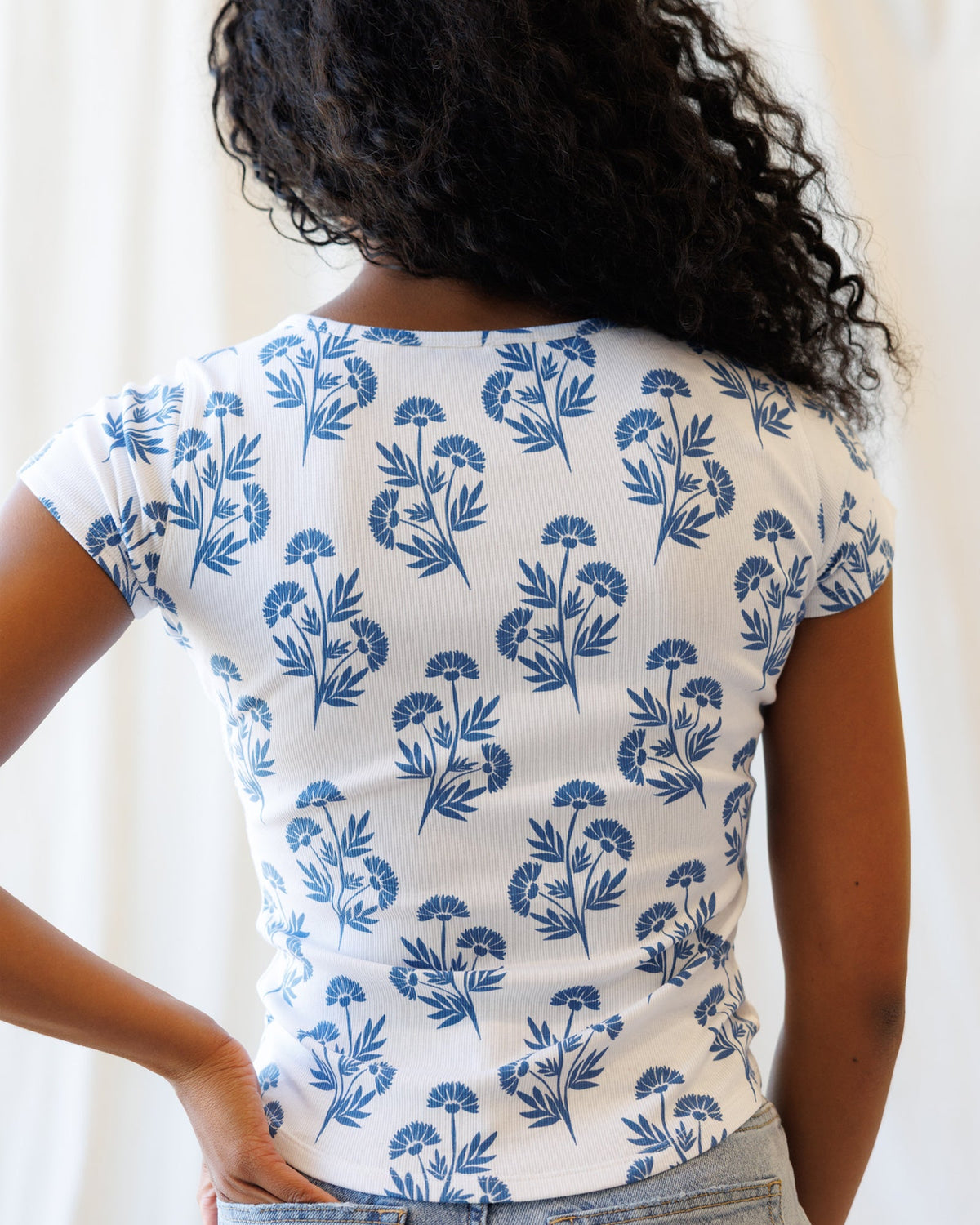 Artistic Tee — Block Print Floral