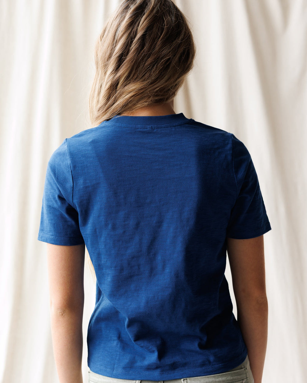 Brooklyn Tee — Navy Peony