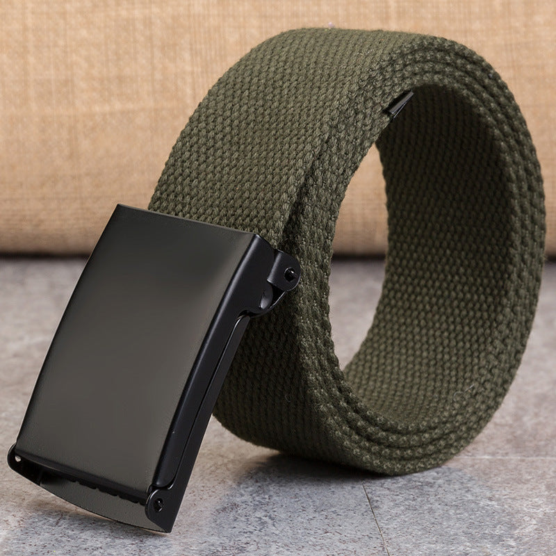 Canvas Snap-Buckle Belt – 21 Colors, 120cm