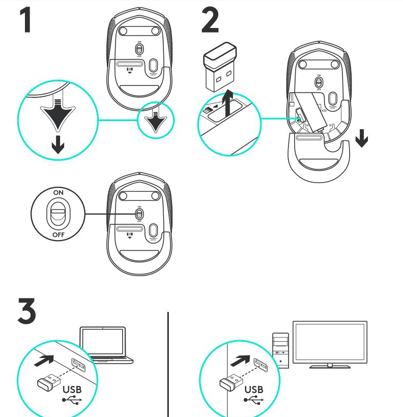 M170 Wireless Optical Mouse | 2.4G Compact USB Receiver, Gray — Laptop & Desktop