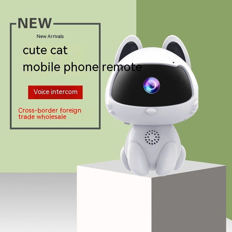 Cute Cat WiFi Baby & Pet Monitor Camera | 720p | Two-Way Audio | V380 App