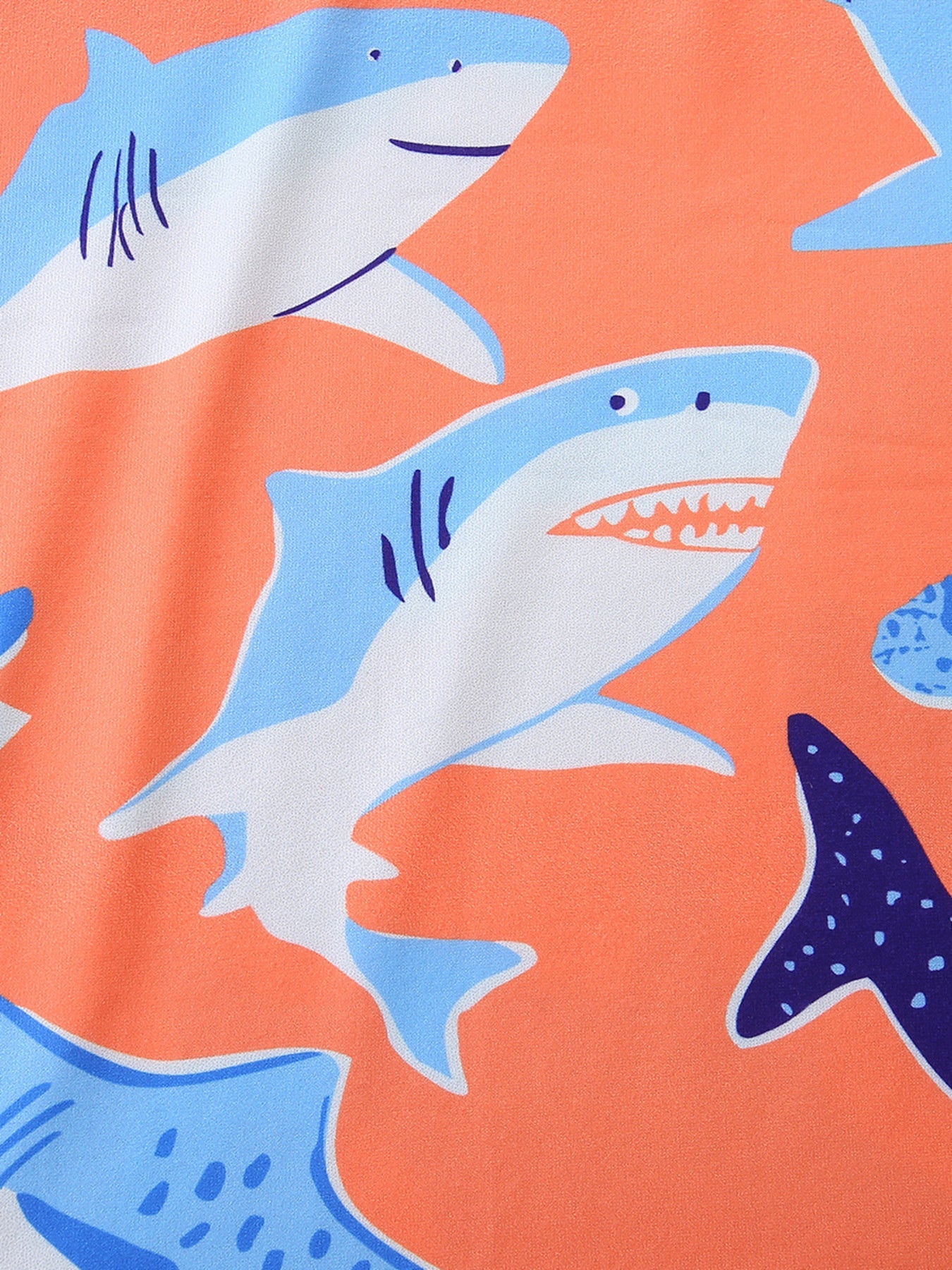 Kids' Shark Print Tee and Shorts Set