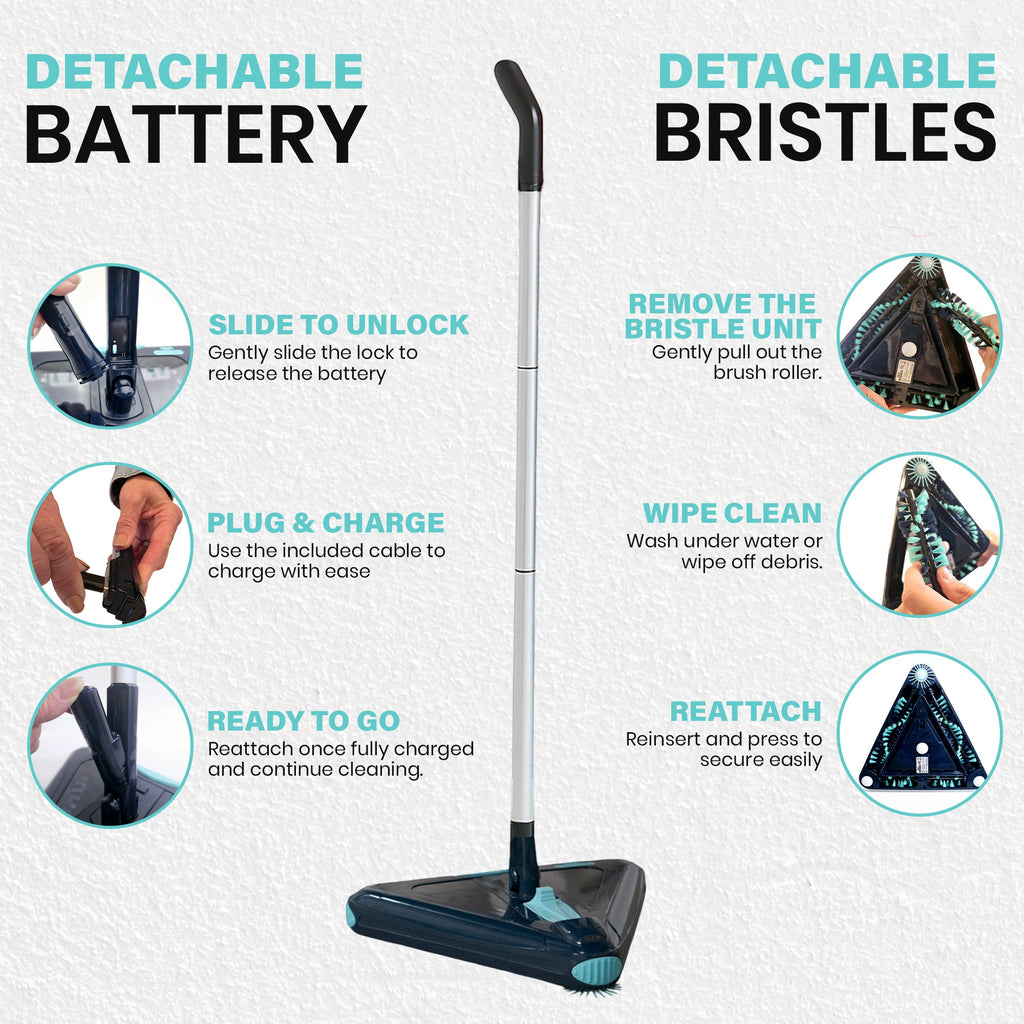 Sweeper Max – Tri-Brush Floor Sweeper