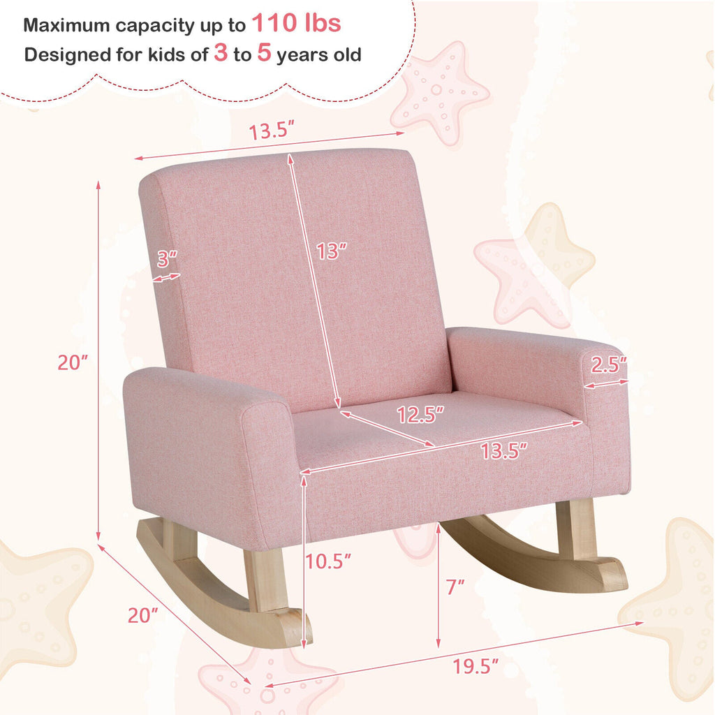 Kids Upholstered Rocking Chair