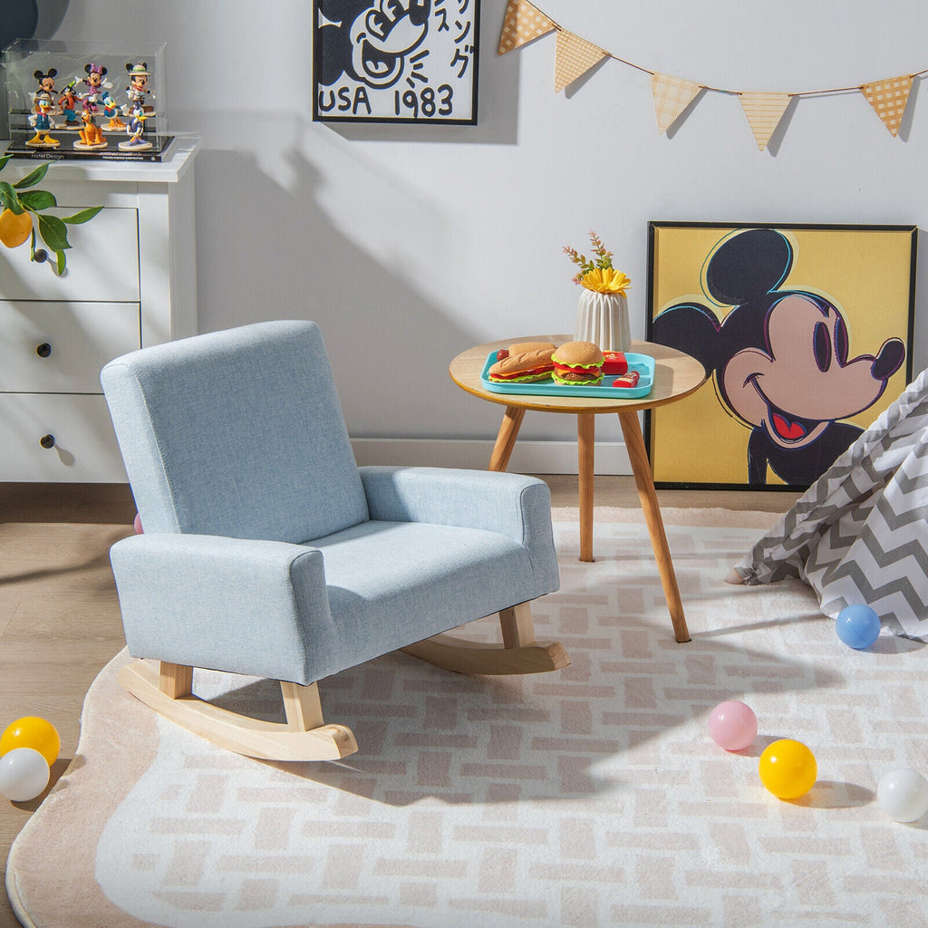 Kids Upholstered Rocking Chair