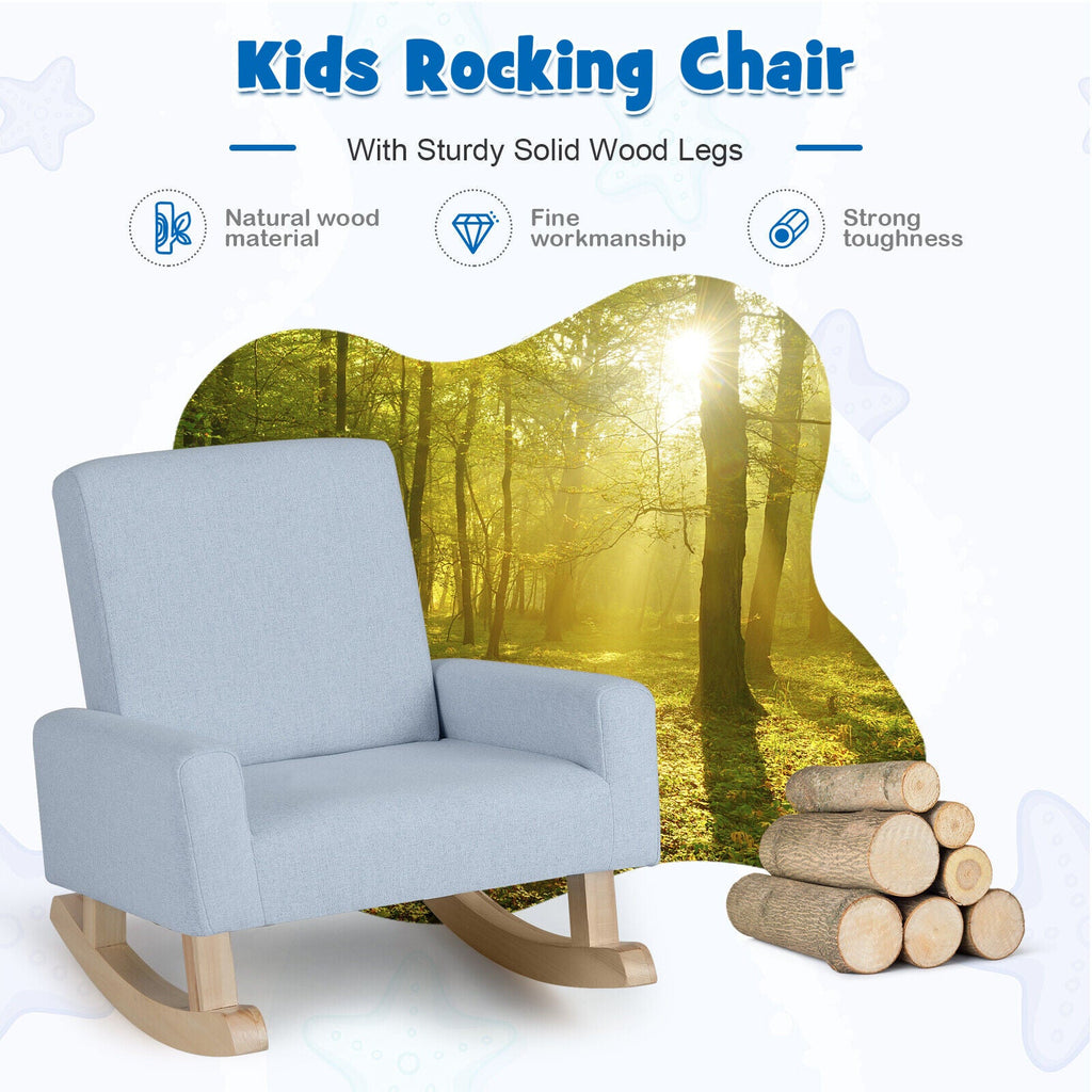 Kids Upholstered Rocking Chair