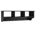 Wall-Mount Cubby Shelf with Hooks