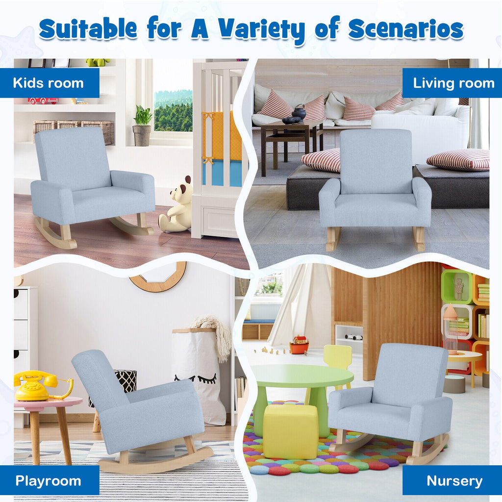 Kids Upholstered Rocking Chair