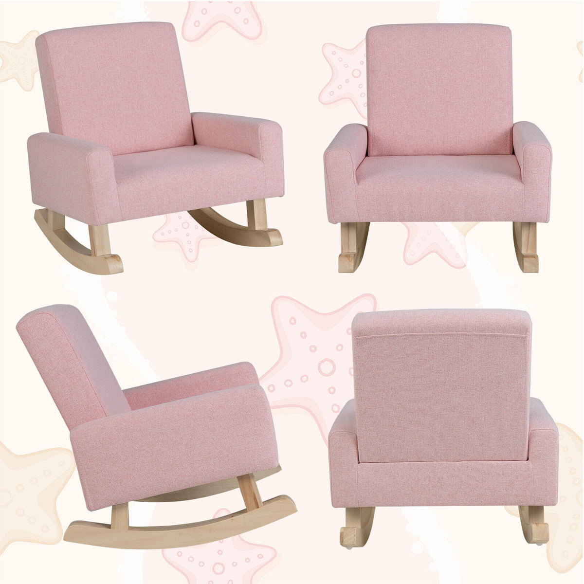 Kids Upholstered Rocking Chair