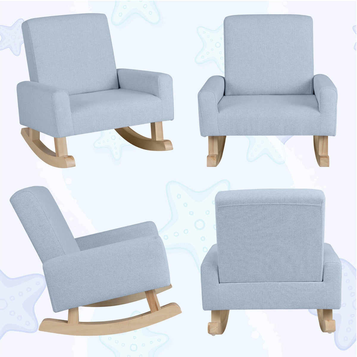 Kids Upholstered Rocking Chair