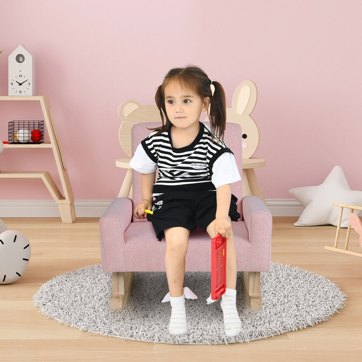 Kids Upholstered Rocking Chair