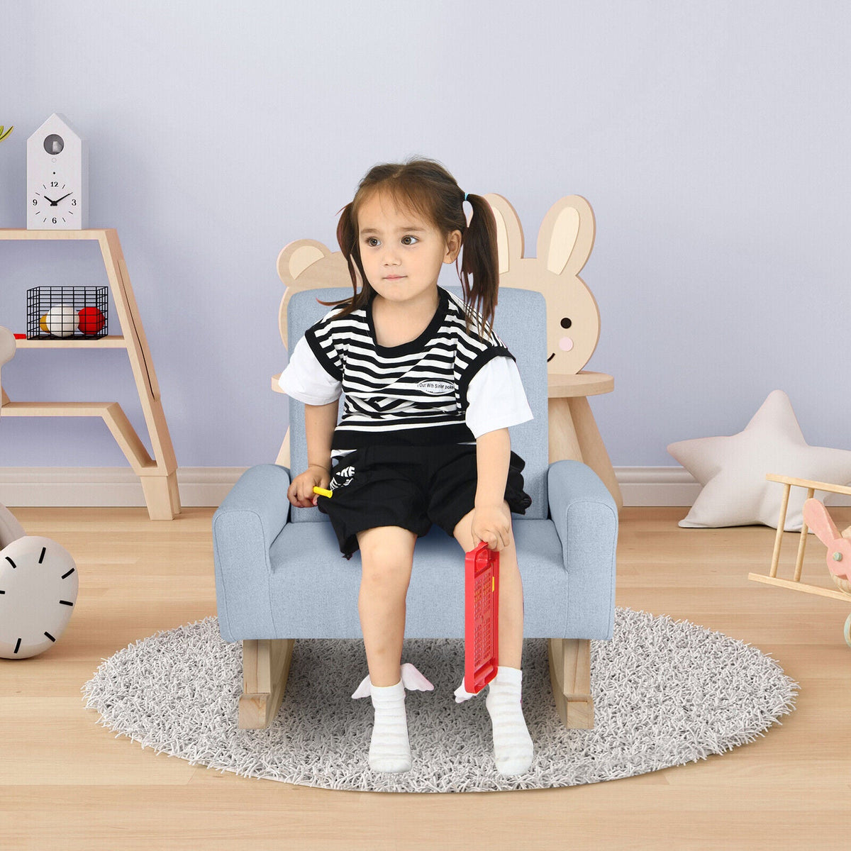 Kids Upholstered Rocking Chair