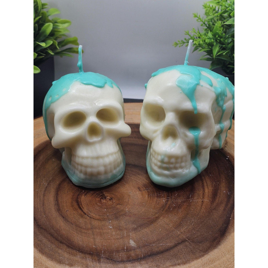 2-Piece Unscented Skull Candle Set