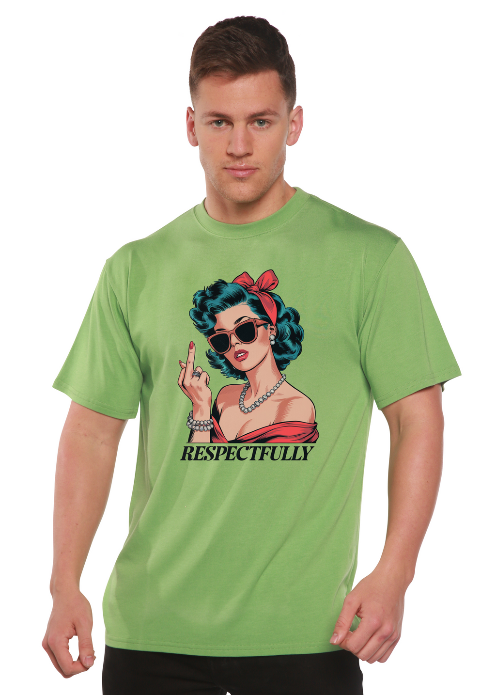 Respectfully Middle Finger Bamboo T-Shirt