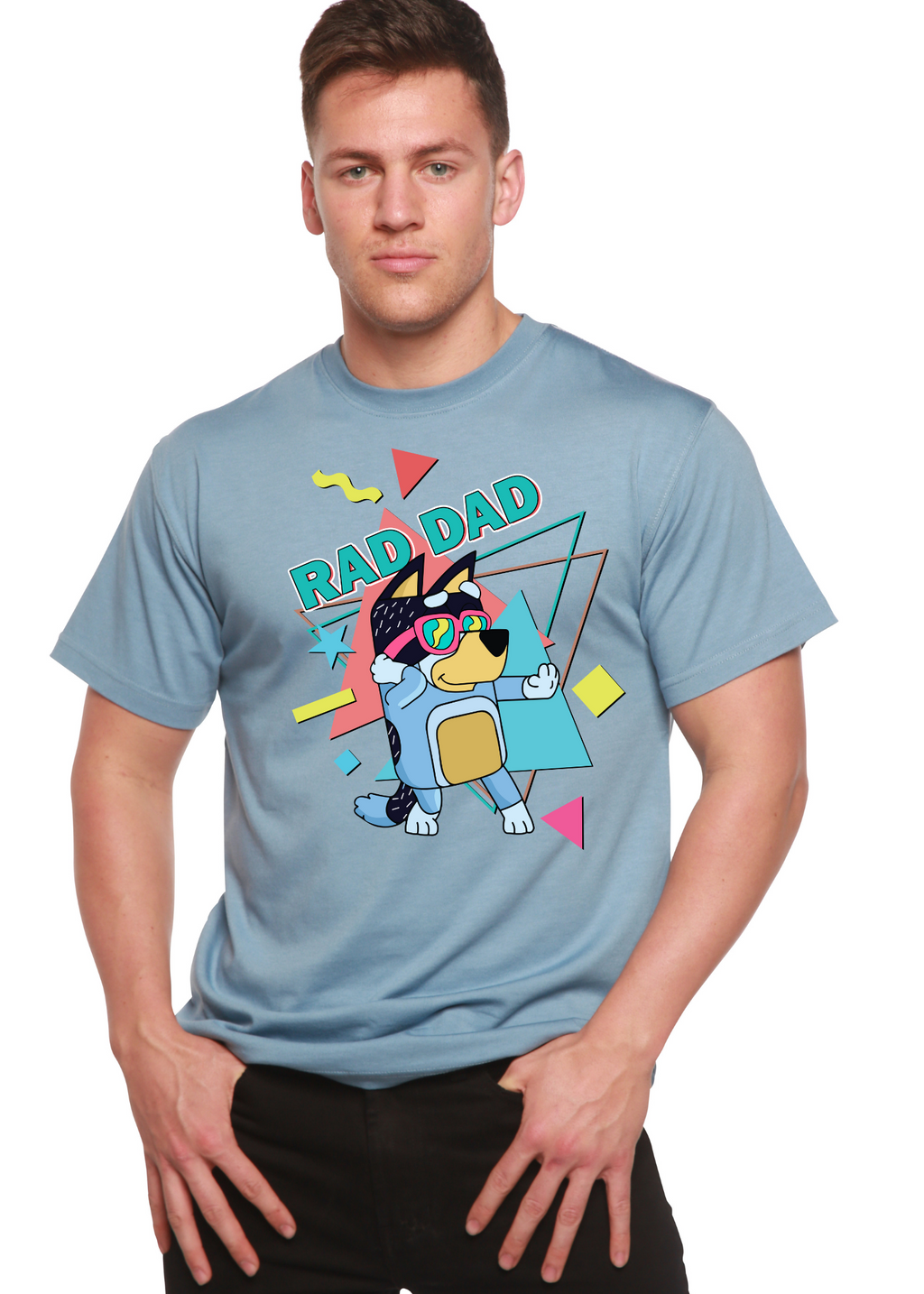 Rad Dad Bluey Men's Bamboo Viscose & Organic Cotton Short Sleeve Graphic T-Shirt