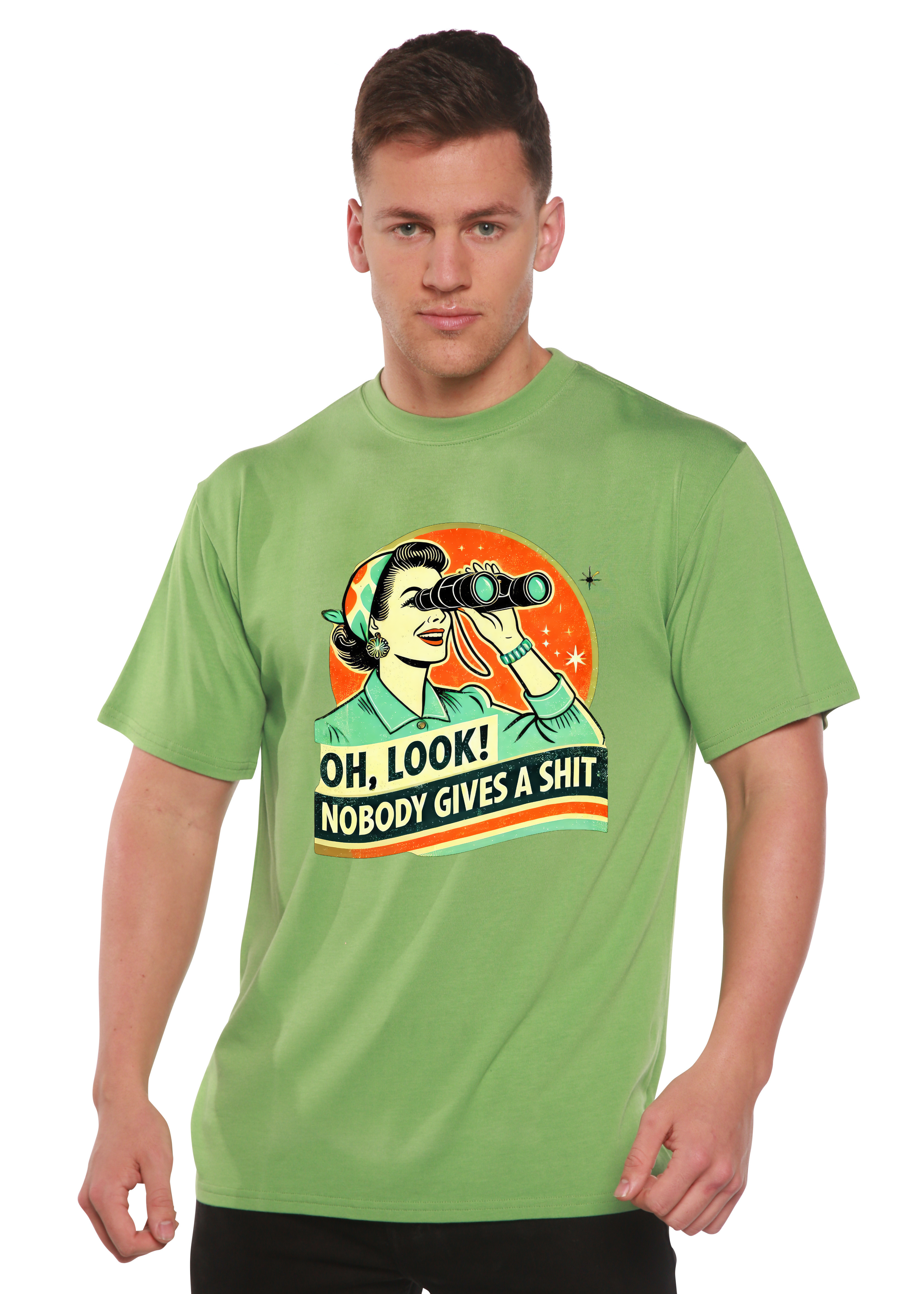 Funny Retro Woman Unisex Bamboo Viscose & Organic Cotton Graphic T-Shirt