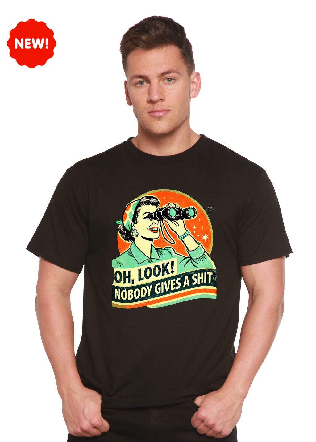 Funny Retro Woman Unisex Bamboo Viscose & Organic Cotton Graphic T-Shirt