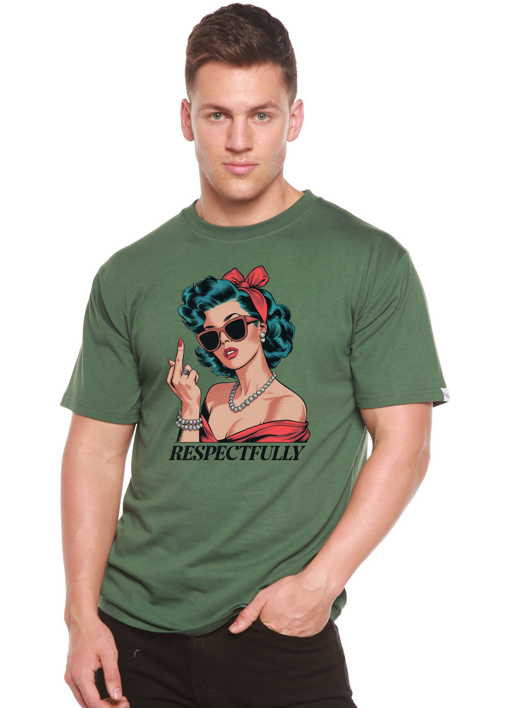 Respectfully Middle Finger Bamboo T-Shirt
