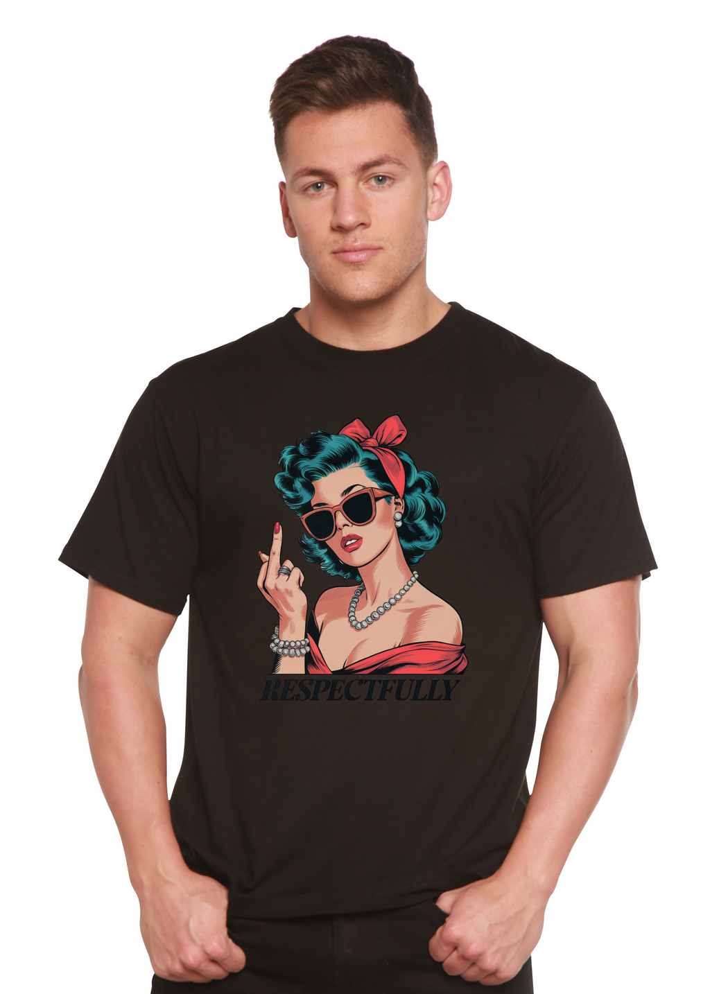 Respectfully Middle Finger Bamboo T-Shirt