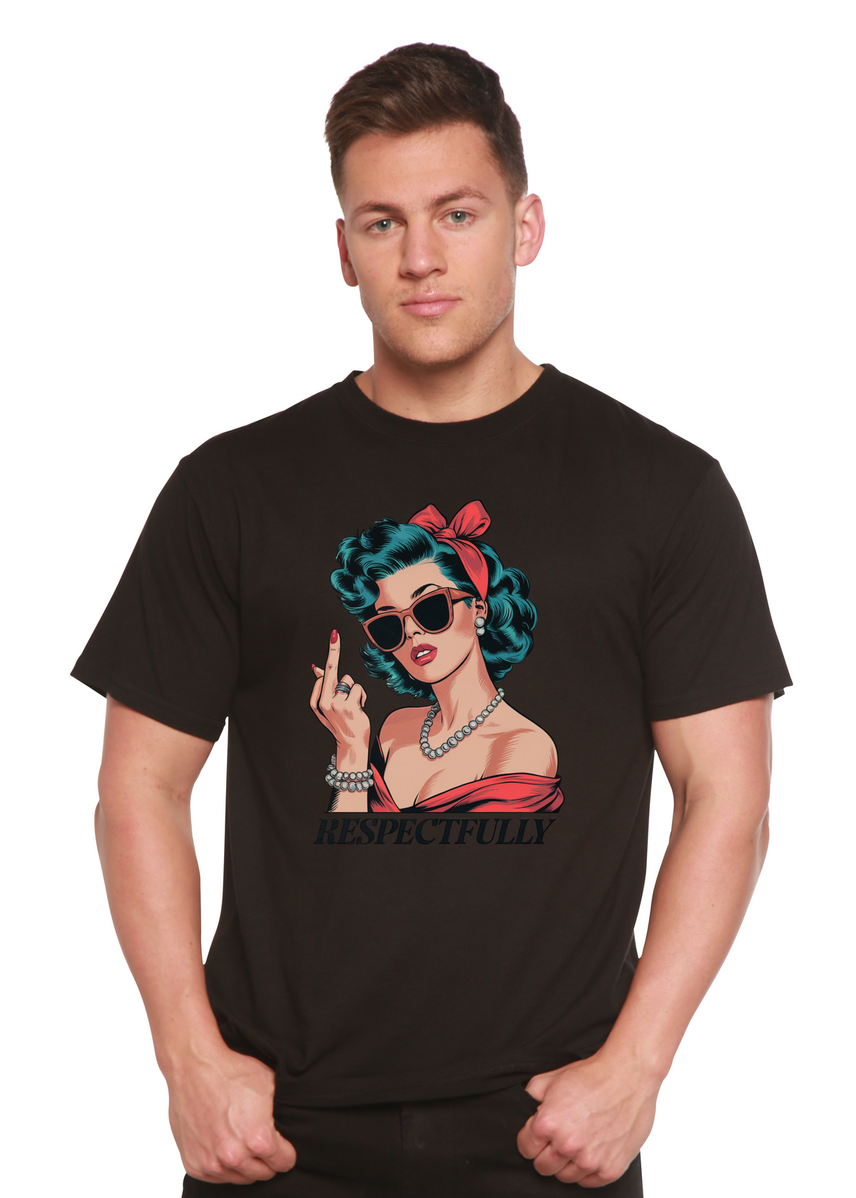 Respectfully Middle Finger Bamboo T-Shirt