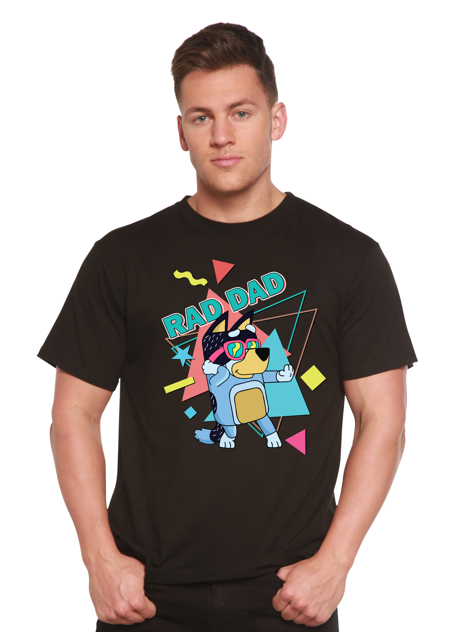 Rad Dad Bluey Men's Bamboo Viscose & Organic Cotton Short Sleeve Graphic T-Shirt