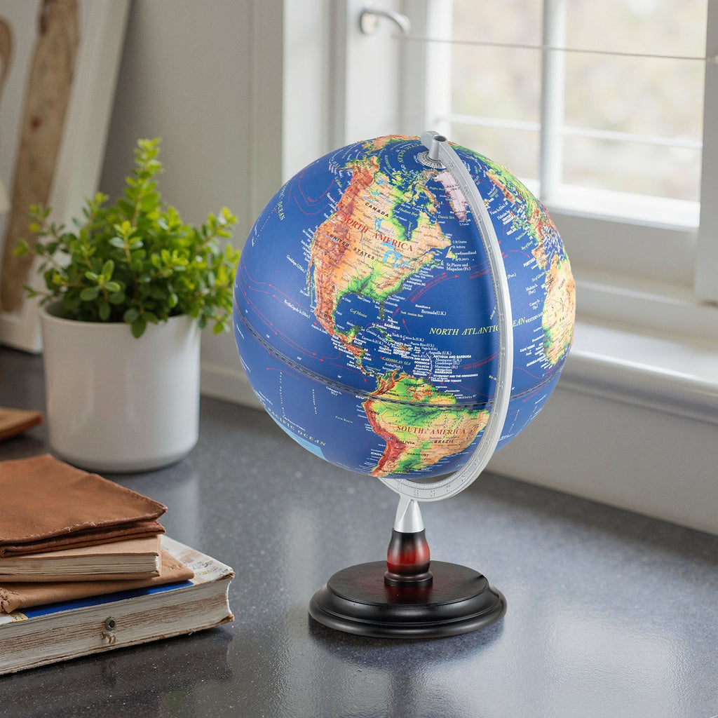 12-Inch Illuminated World Globe with LED Night Light