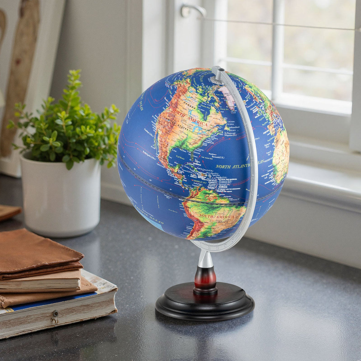 12-Inch Illuminated World Globe with LED Night Light