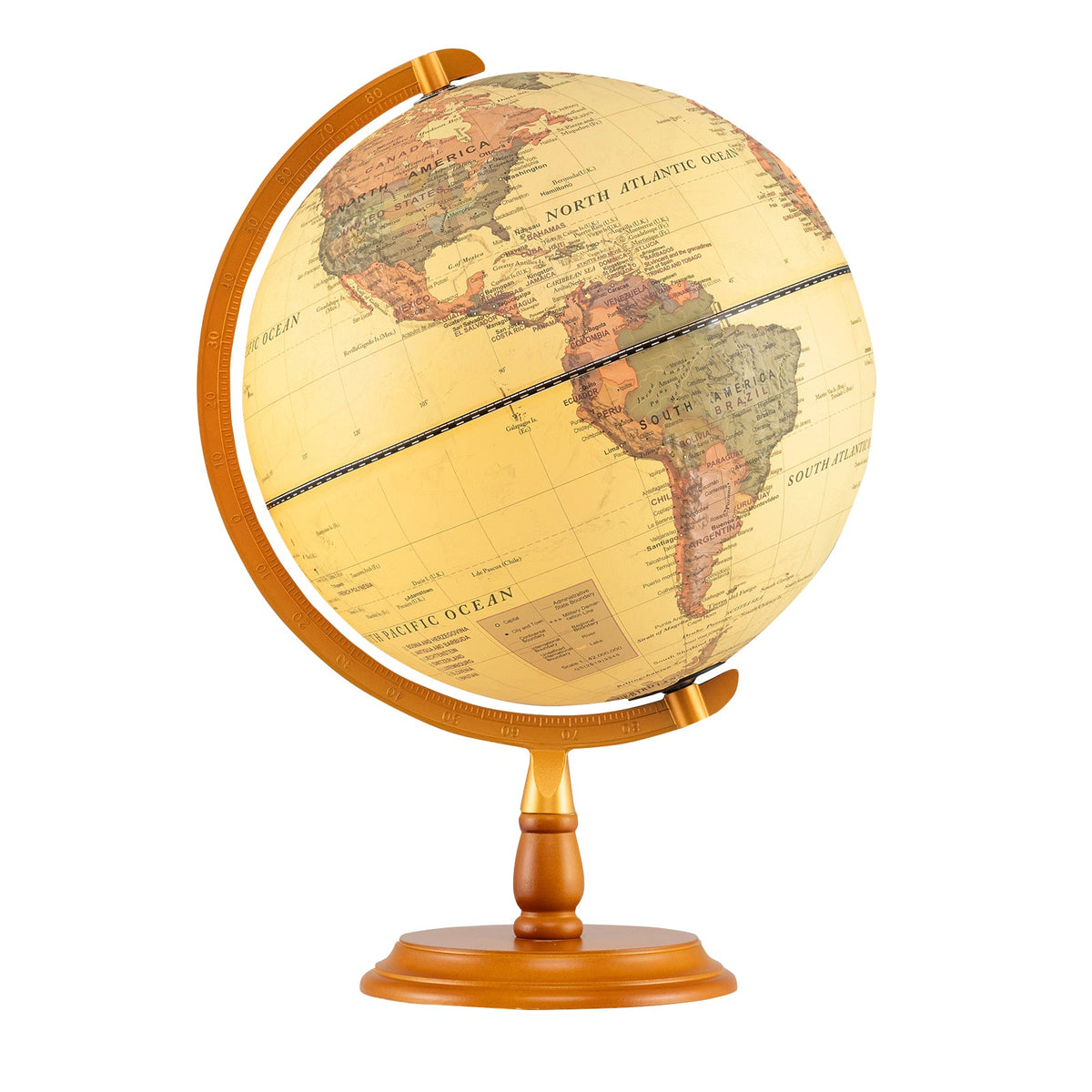 12-Inch Illuminated World Globe with LED Night Light
