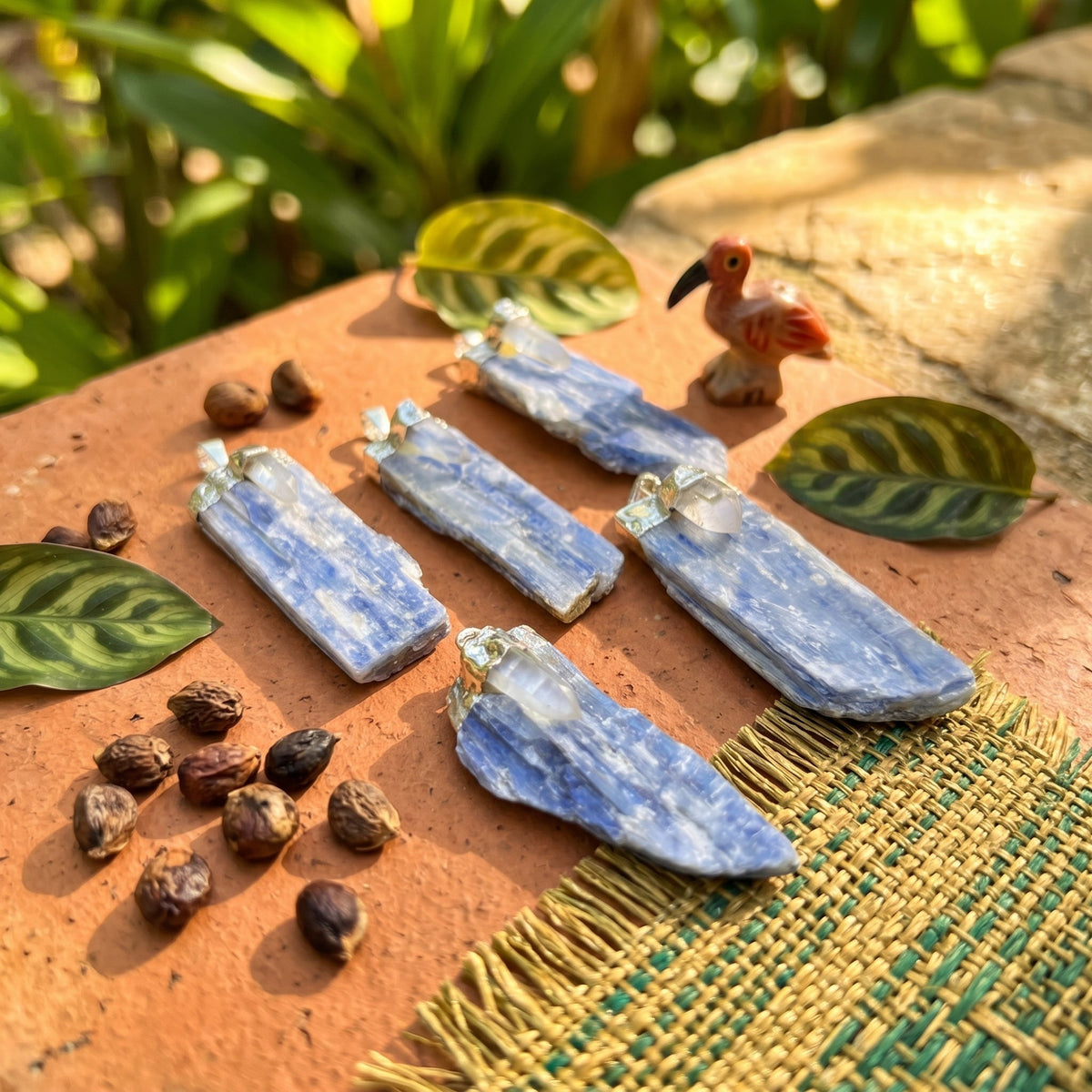 Blue Kyanite & Quartz Pendant