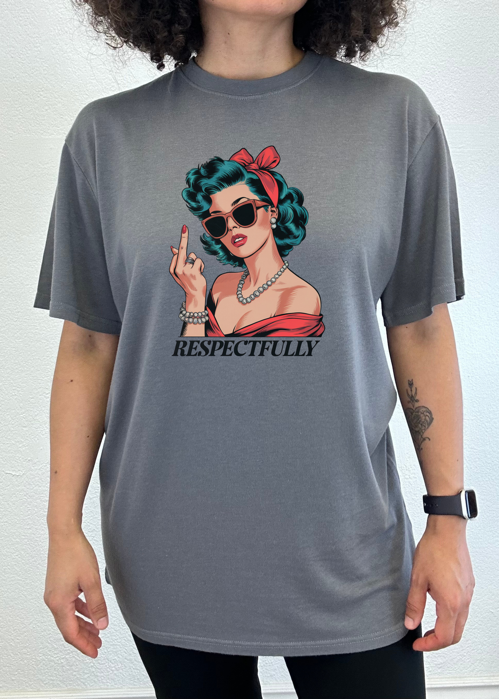 Respectfully Middle Finger Bamboo T-Shirt