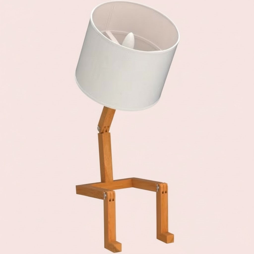 Foldable Shape-Changing Wooden Desk Lamp